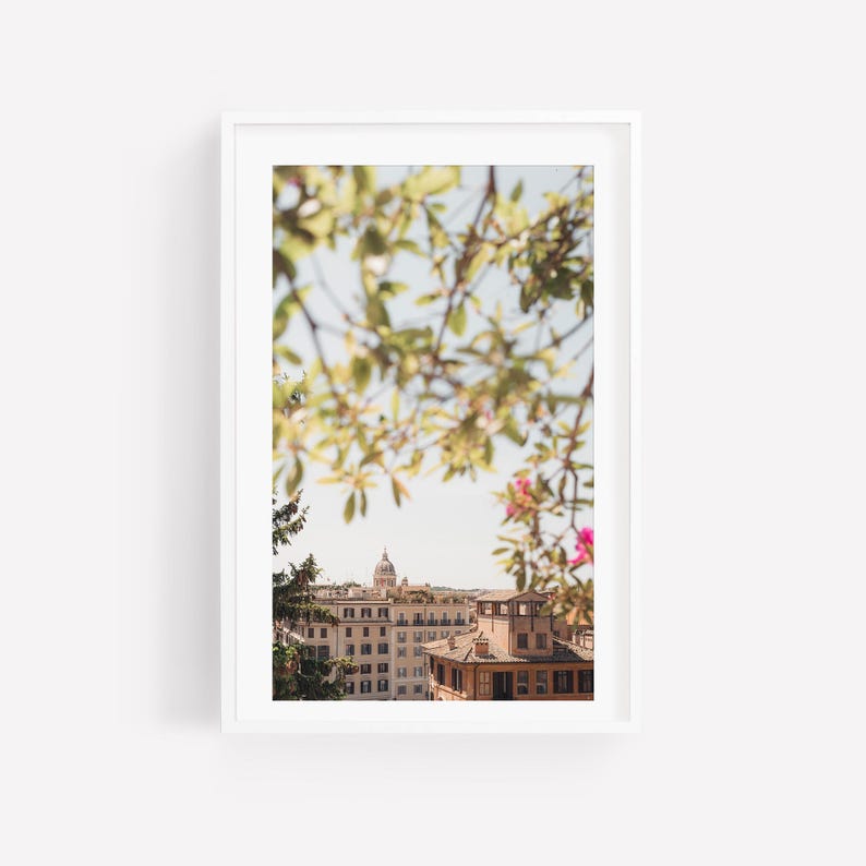 Italy Photography Wall Art, Set of 3, Floral Rome & Venice Photo Prints image 3