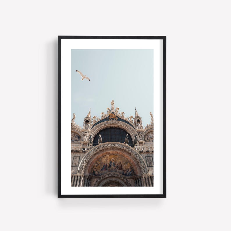 Italy Photography Wall Art: Venice St. Mark's Basilica, Italian Travel Print image 2