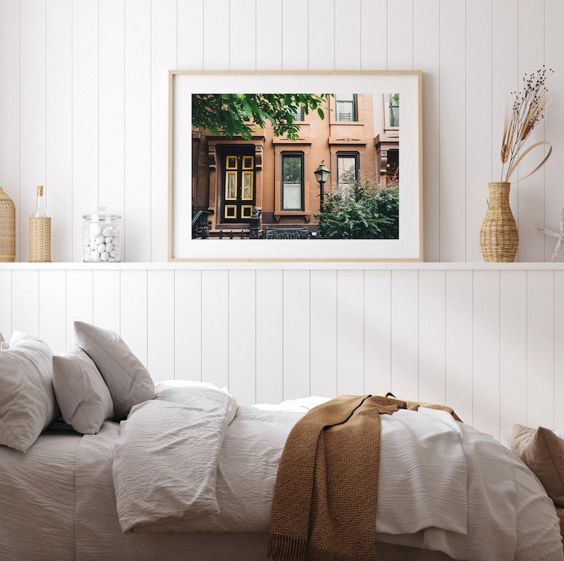 Quadri fotografici di Brooklyn, stampe di edifici in mattoni rossi, Park Slope, decorazioni per la casa a New York. immagine 3