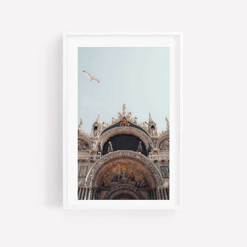 Italy Photography Wall Art: Venice St. Mark's Basilica, Italian Travel Print image 1