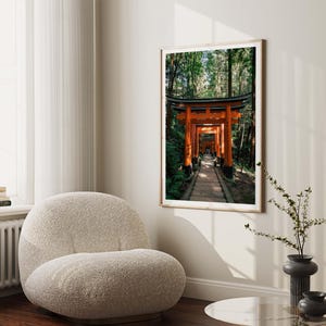 Japan Photography Wall Art, Fushimi Inari Shrine Print, Kyoto Torii Gates, Zen Forest Photo image 4