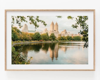 Central Park Jacqueline Kennedy Onassis Reservoir Print, NYC Photography Wall Art