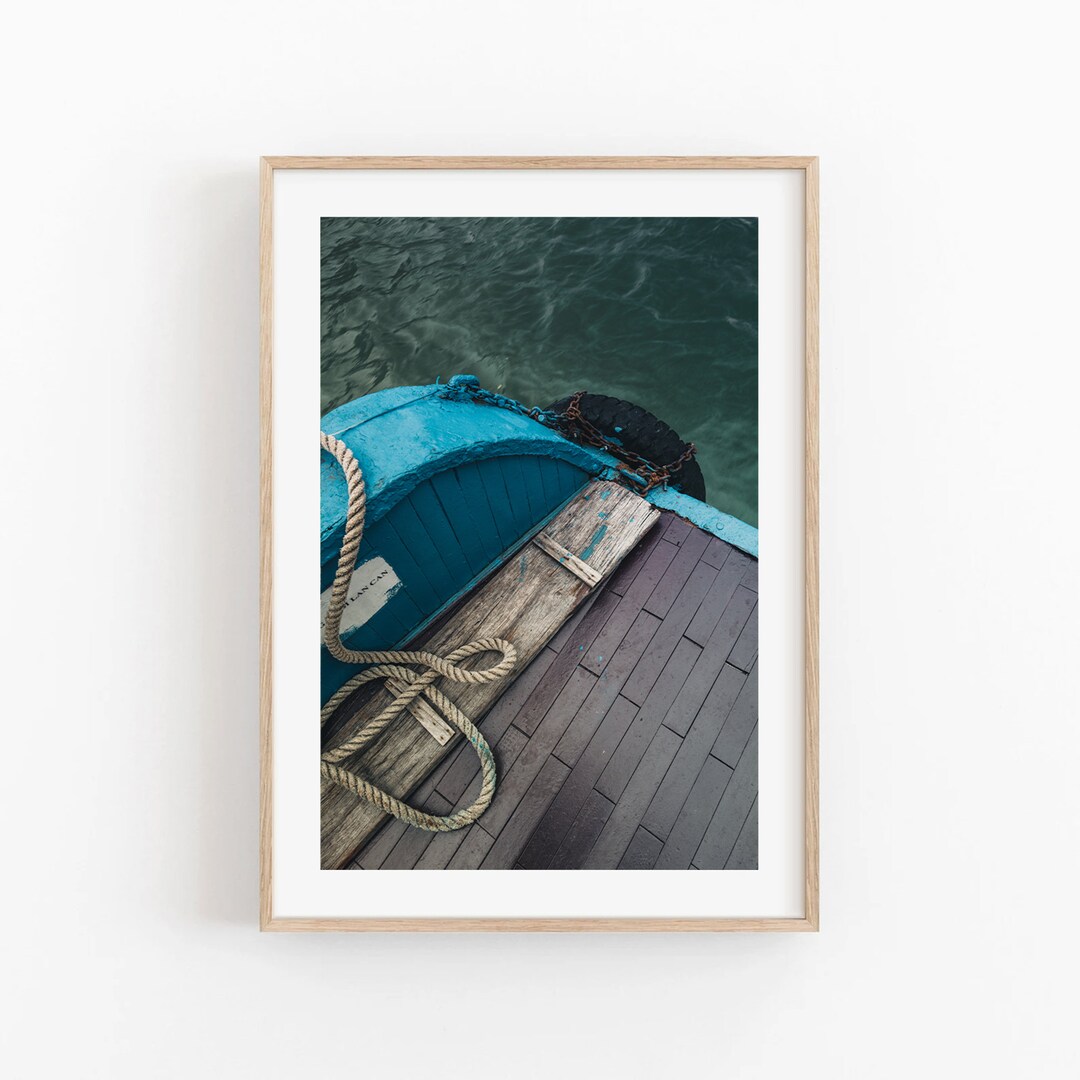 Wooden Boat Wall Art Asia Travel Photo Lifestyle Photography Minimalist