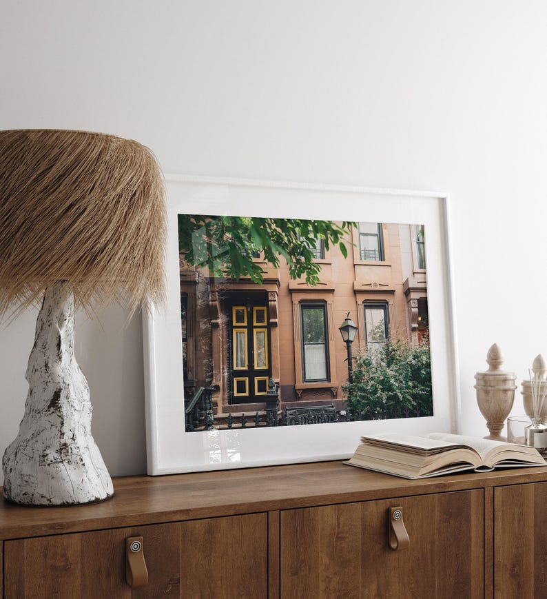 Quadri fotografici di Brooklyn, stampe di edifici in mattoni rossi, Park Slope, decorazioni per la casa a New York. immagine 2