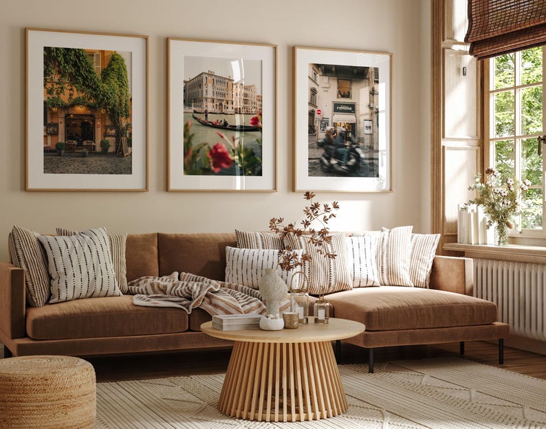 Italy Photography Wall Art, Set of 3 Prints, Rome, Florence, Venice, Home Decor image 3
