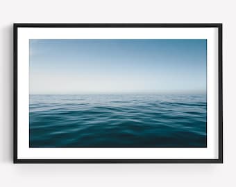 Minimalist Water Ripple Print, Ocean Photography, Coastal Wall Art, Beach House Decor, Framed or Unframed
