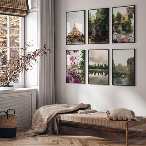 Southeast Asia Travel Photography Set of 6 Vietnam Posters Cambodia Wall Art Thai Prints Asia Photography Gallery Set Framed Museum-quality 画像 2