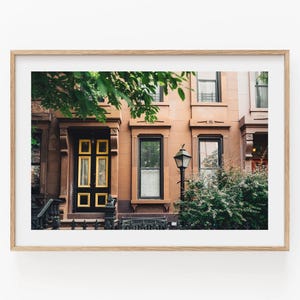 Quadri fotografici di Brooklyn, stampe di edifici in mattoni rossi, Park Slope, decorazioni per la casa a New York. immagine 1