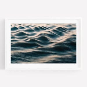 Ocean Photography Wall Art, Teal Wave Print, Coastal Home Decor, Framed or Unframed image 4