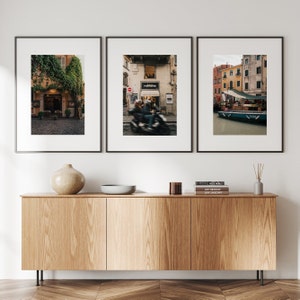 Italy Set of 3 Wall Art Beige Italy Earthy Toned Photography Rome Florence Venice Prints Italian Wallart Gallery Set Europe City Posters image 2