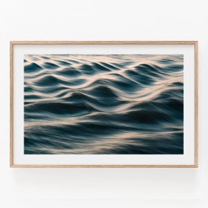 Ocean Photography Wall Art, Teal Wave Print, Coastal Home Decor, Framed or Unframed image 5