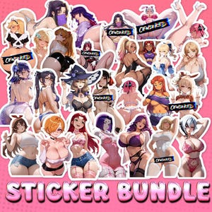 Anime Girl Sticker Bundle | 30 Vinyl Decals for Laptop, Water Bottle, Journal