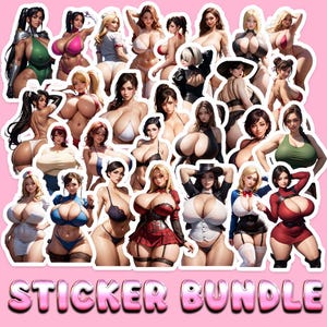 Sensational Girl Decals - 30 adesivi di Intimate Impression Waifu Decals per laptop, bottiglie d'acqua e altro ancora