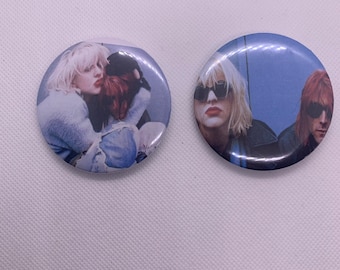 Paquete de botones Kurt Cobain y Courtney Love