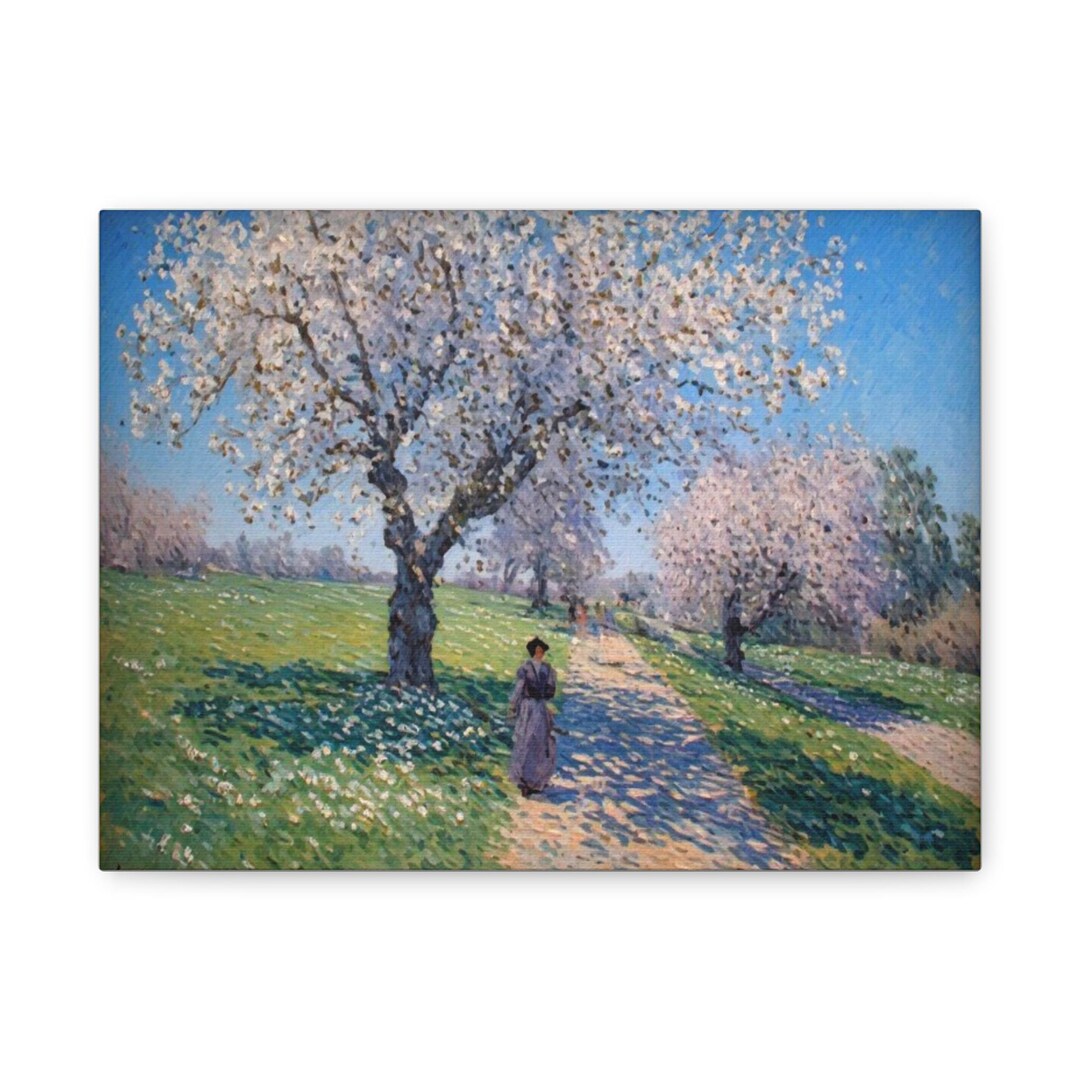 Walk Among the Blossoms on Canvas - Etsy
