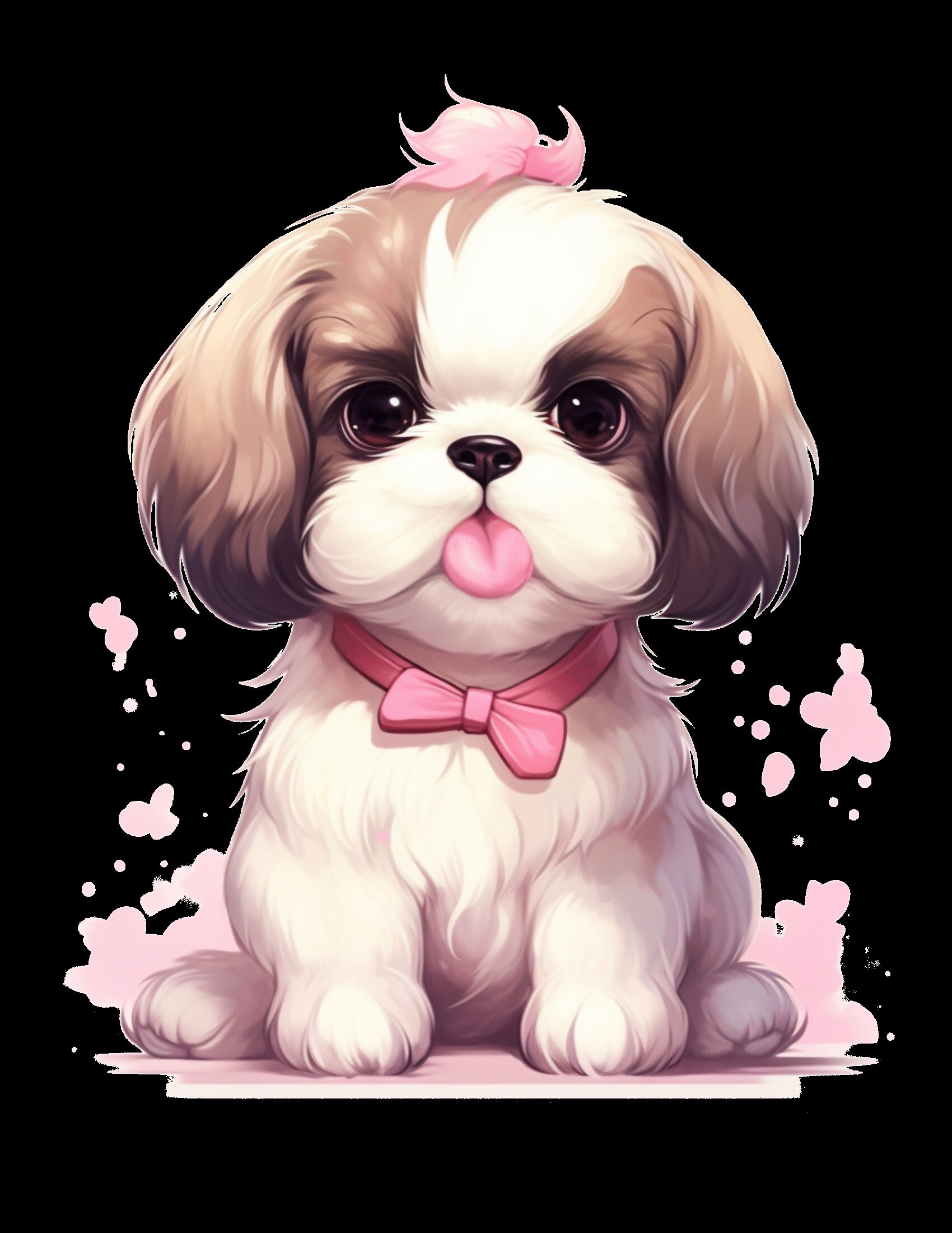Shih Tzu Clip Arts With Transparent Background PNG 8.5 X 11 200 DPI - Etsy