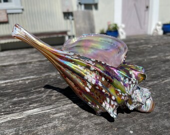Glass seashell - handblown/handmade
