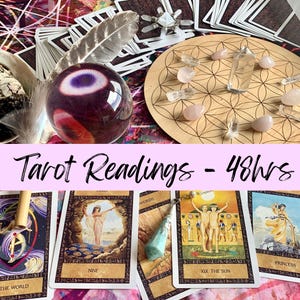 Tarot Reading - Questions answered within 48hrs / Love readings / Career Readings / Questions or general readings 7-15 minutes of video sent
