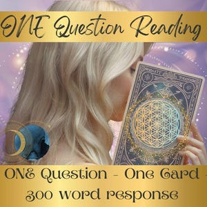 Une question - Une lecture de tarot | Lecture intuitive des cartes avec réponse écrite | Aperçu psychique avec photo de carte - Délai d'exécution de 24 heures