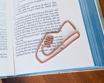 Shoe Bookmark | Handmade Salvaged Copper Wire Line Art | Book Jewelry | Reading Accessories | Notebook Stationary | Unique Bookworm Gift