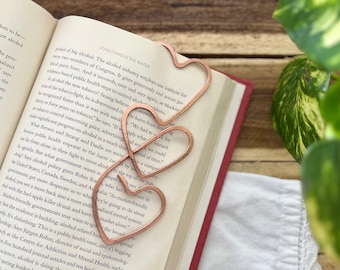 Infinity Love Heart Bookmark | Handmade Copper Wire Line Art | Notebook Diary Accessories | Reading Journal Stationary | Book Jewelry Gift