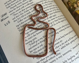 Coffee Mug Bookmark | Handmade Copper Wire Line Art | Caffeine Tea Time | Reading Accessories | Notebook Journal Stationary | Bookworm Gift