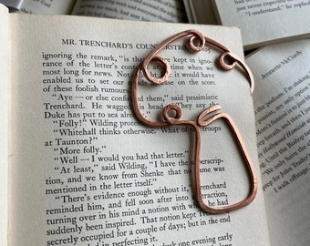 Mushroom Bookmark | Handmade Copper Bookmark | Wire Line Art | Bookworm Gift | Book Accessories | Book Stationary | Copper Bookmarker