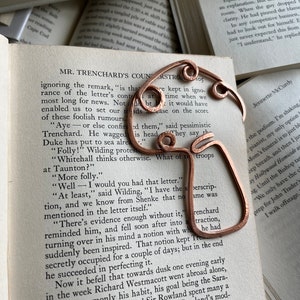 Mushroom Bookmark | Handmade Copper Bookmark | Wire Line Art | Bookworm Gift | Book Accessories | Book Stationary | Copper Bookmarker