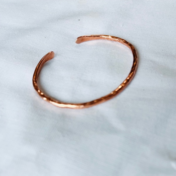 Personalized Cuff Bracelet | Handmade Hammered Copper Jewelry | Solid Pure Quality Copper | Gift for Her | Seventh Anniversary | Initials