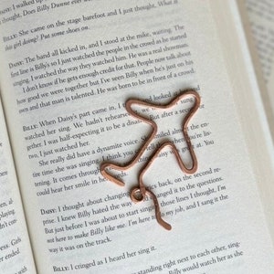 Air Plane Bookmark Handmade Copper Wire Art Airplane Traveler Gift Reading Accessories Notebook Journal Stationary Bookworm Gift image 1