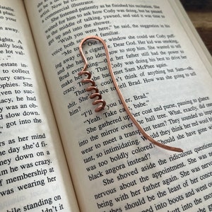 Flower Spiral Holder Book Hook Bookmark Handmade Copper Wire Line Art Book Jewelry Reading Journal Stationary Notebook Accessories image 3