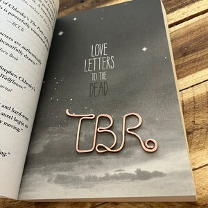 TBR Bookmark | Handmade Salvaged Copper Wire Line Art | Book Jewelry | Notebook Accessories | Reading Journal Stationary | Bookish Gift