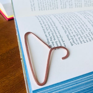 Minimalist Bookmark Handmade Salvaged Copper Wire Line Art Hanger Reading Journal Accessories Notebook Stationary Book Jewelry image 4