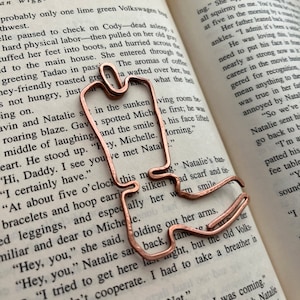 Cowboy Boot Bookmark | Handmade Salvaged Copper Wire Line Art | Book Jewelry | Reading Journal Stationary | Notebook Accessories | Country