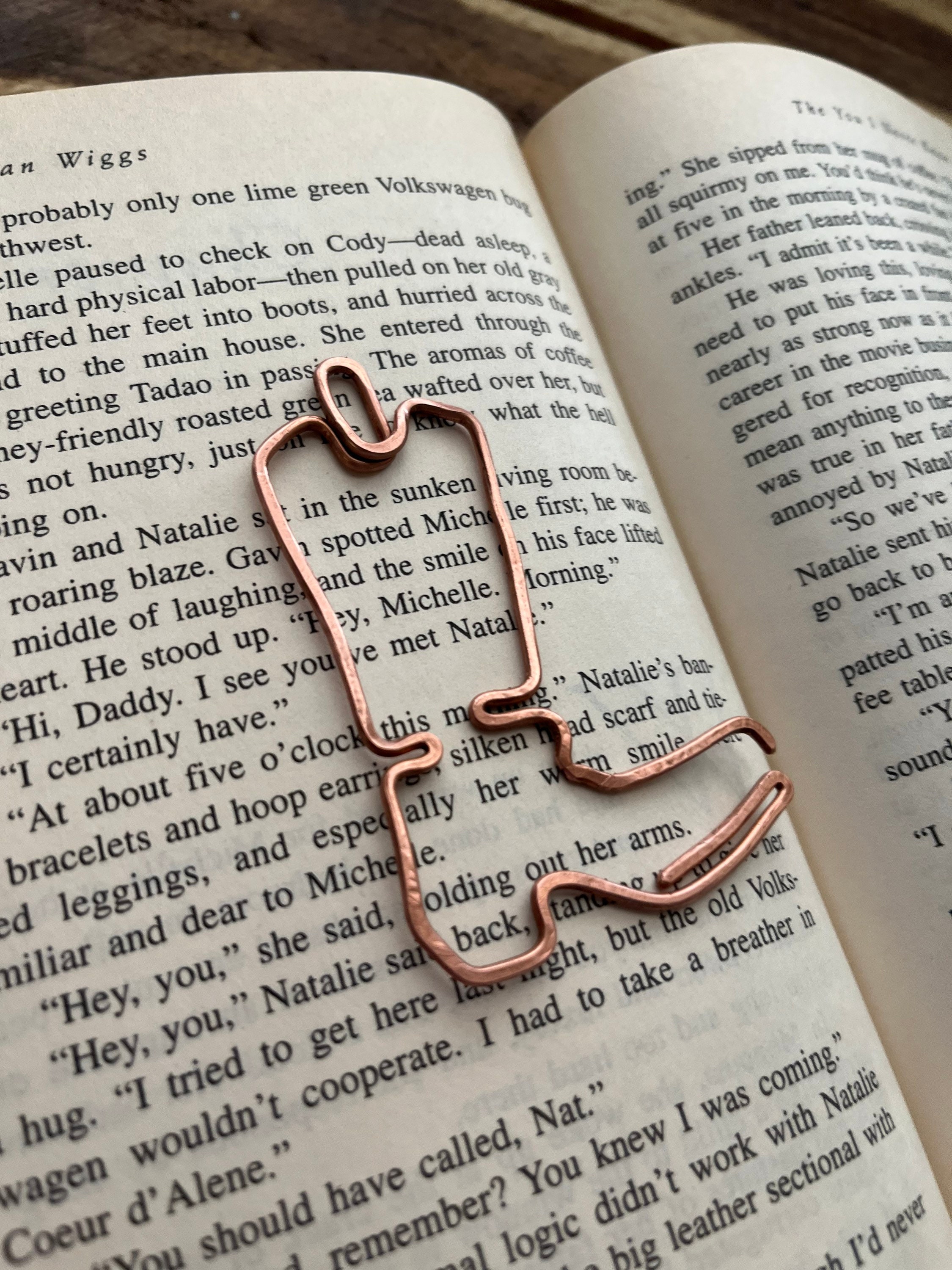 Cowboy Boot Handmade Copper Bookmark: Book Jewelry Reading 