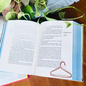 Minimalist Bookmark Handmade Salvaged Copper Wire Line Art Hanger Reading Journal Accessories Notebook Stationary Book Jewelry image 5