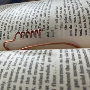 Flower Spiral Holder Book Hook Bookmark Handmade Copper Wire Line Art Book Jewelry Reading Journal Stationary Notebook Accessories image 6