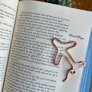 Air Plane Bookmark Handmade Copper Wire Art Airplane Traveler Gift Reading Accessories Notebook Journal Stationary Bookworm Gift image 4