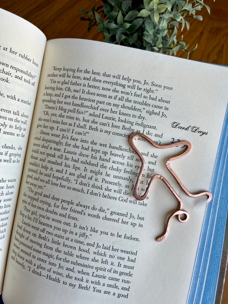 Air Plane Bookmark Handmade Copper Wire Art Airplane Traveler Gift Reading Accessories Notebook Journal Stationary Bookworm Gift image 4
