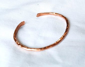 Personalized Cuff Bracelet | Handmade Hammered Copper Jewelry | Solid Pure Quality Copper | Gift for Her | Seventh Anniversary | Initials