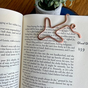 Air Plane Bookmark Handmade Copper Wire Art Airplane Traveler Gift Reading Accessories Notebook Journal Stationary Bookworm Gift image 2