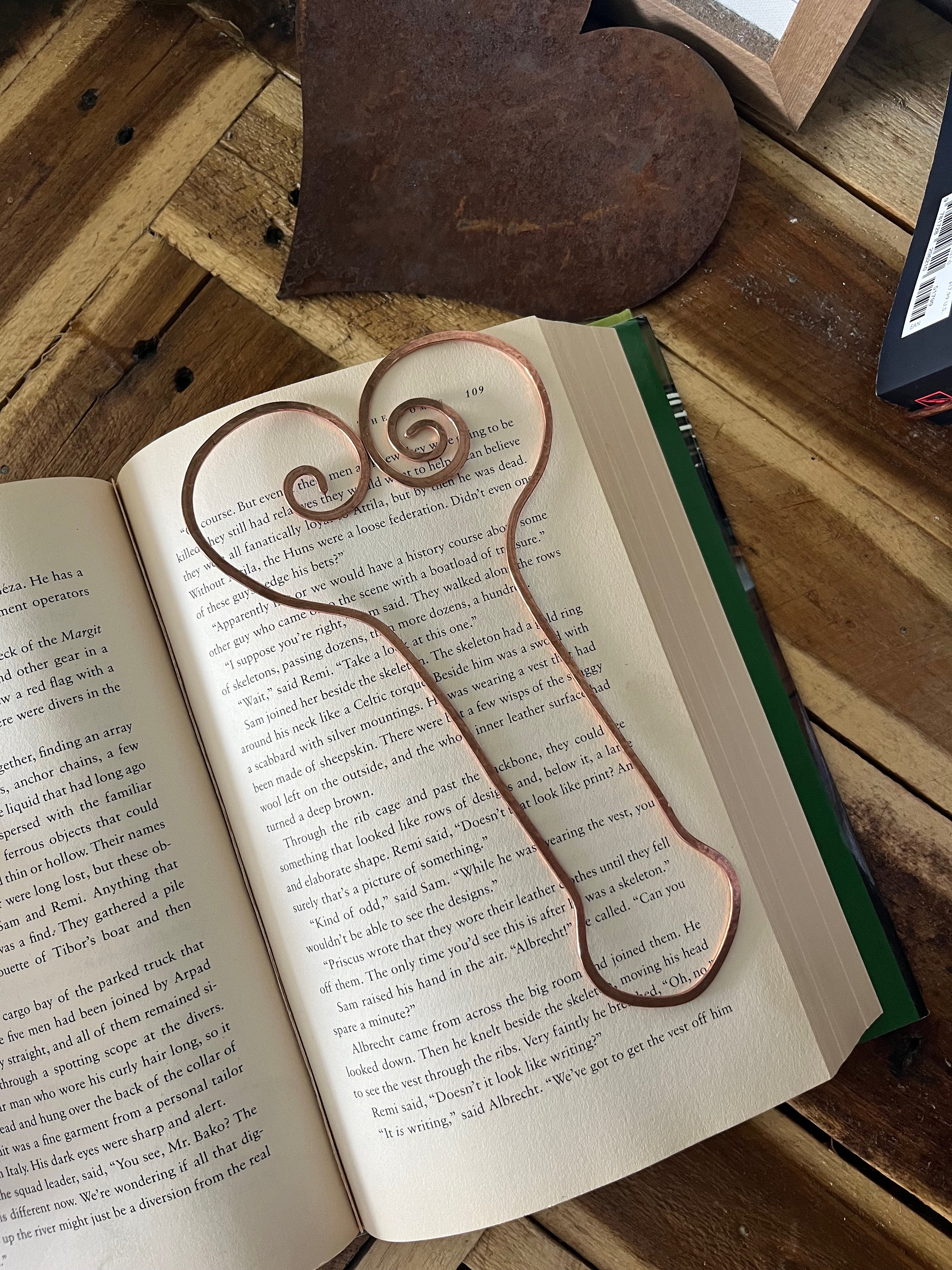 Good Morning Bookmark | Bachelorette Party Favor | Handmade Copper Wire Line Art | SMUT | Reading Accessories | Journal Notebook Stationary