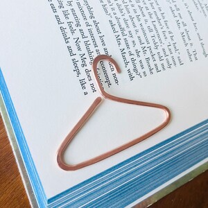 Minimalist Bookmark Handmade Salvaged Copper Wire Line Art Hanger Reading Journal Accessories Notebook Stationary Book Jewelry image 7