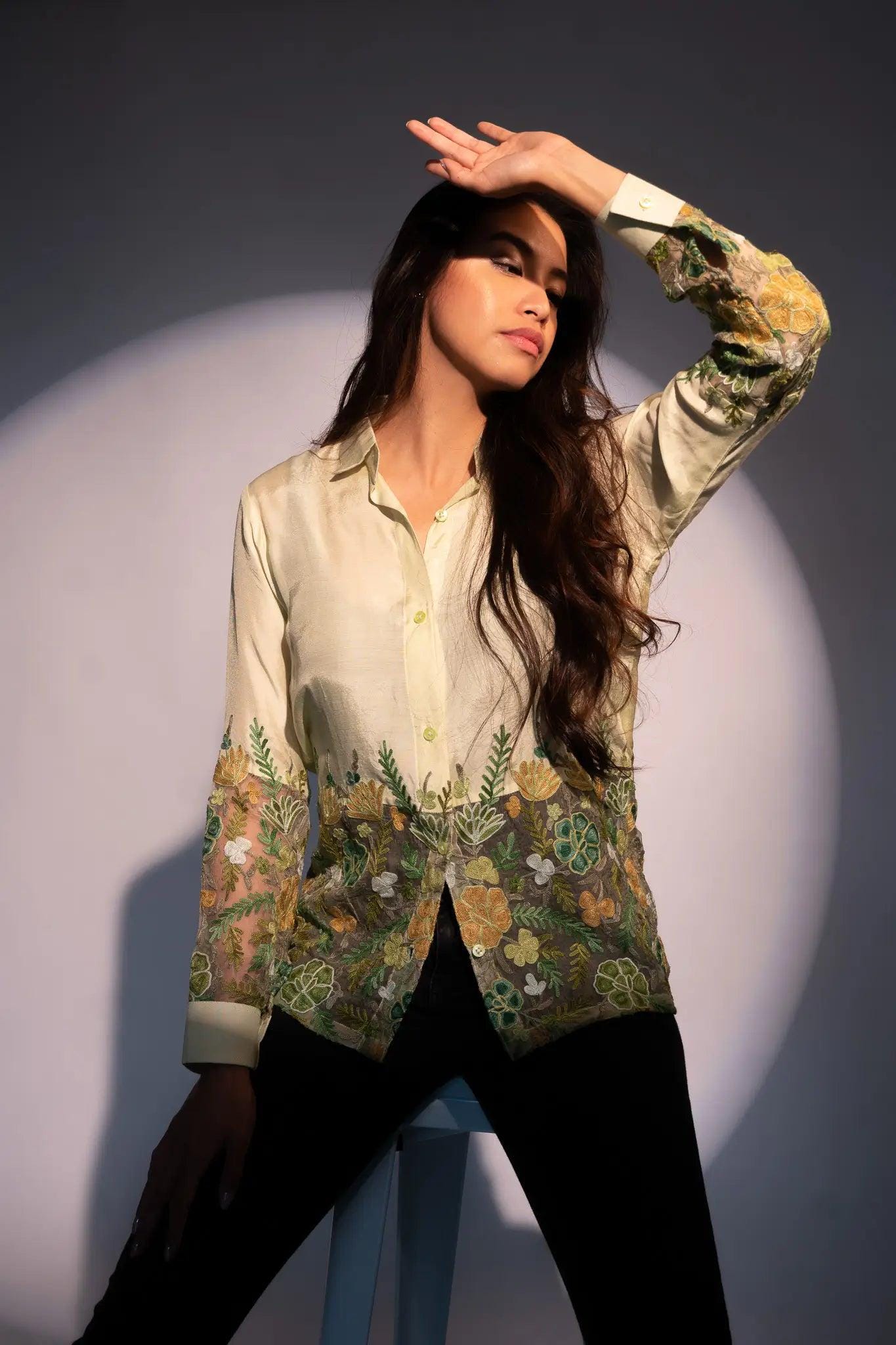 PARTIMENTOのOrganza 2PK Half Shirt PARTIMENTO