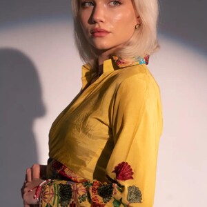 Tabby Belted Cotton Crop Top image 3