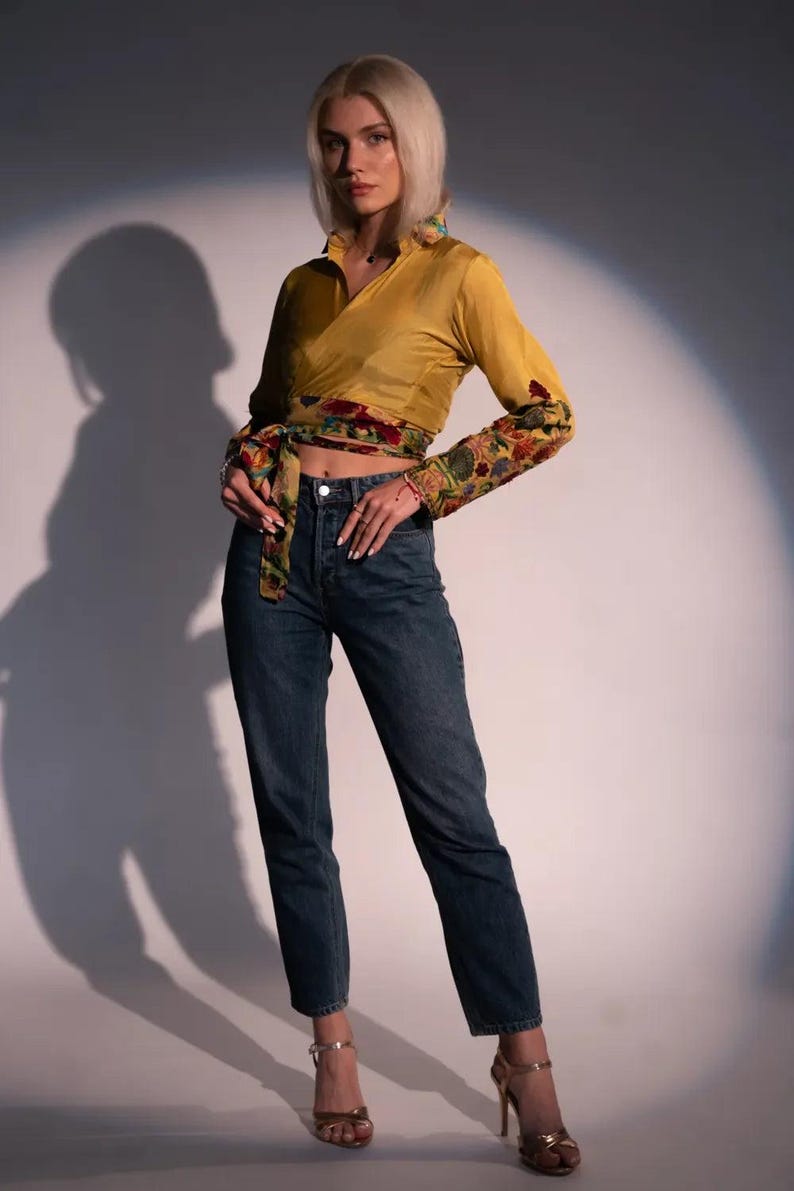 Tabby Belted Cotton Crop Top image 6