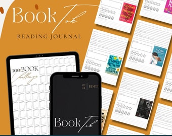 Booktok Reading Journal | Prefilled Digital Reading Journal | Digital Download