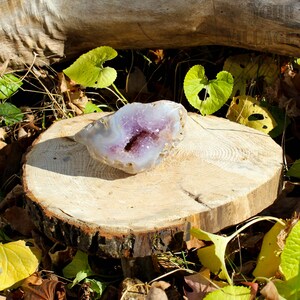 Natural Amethyst Agate Geode / Maintirano, Madagascar / Banded Agate / Metaphysical Healing