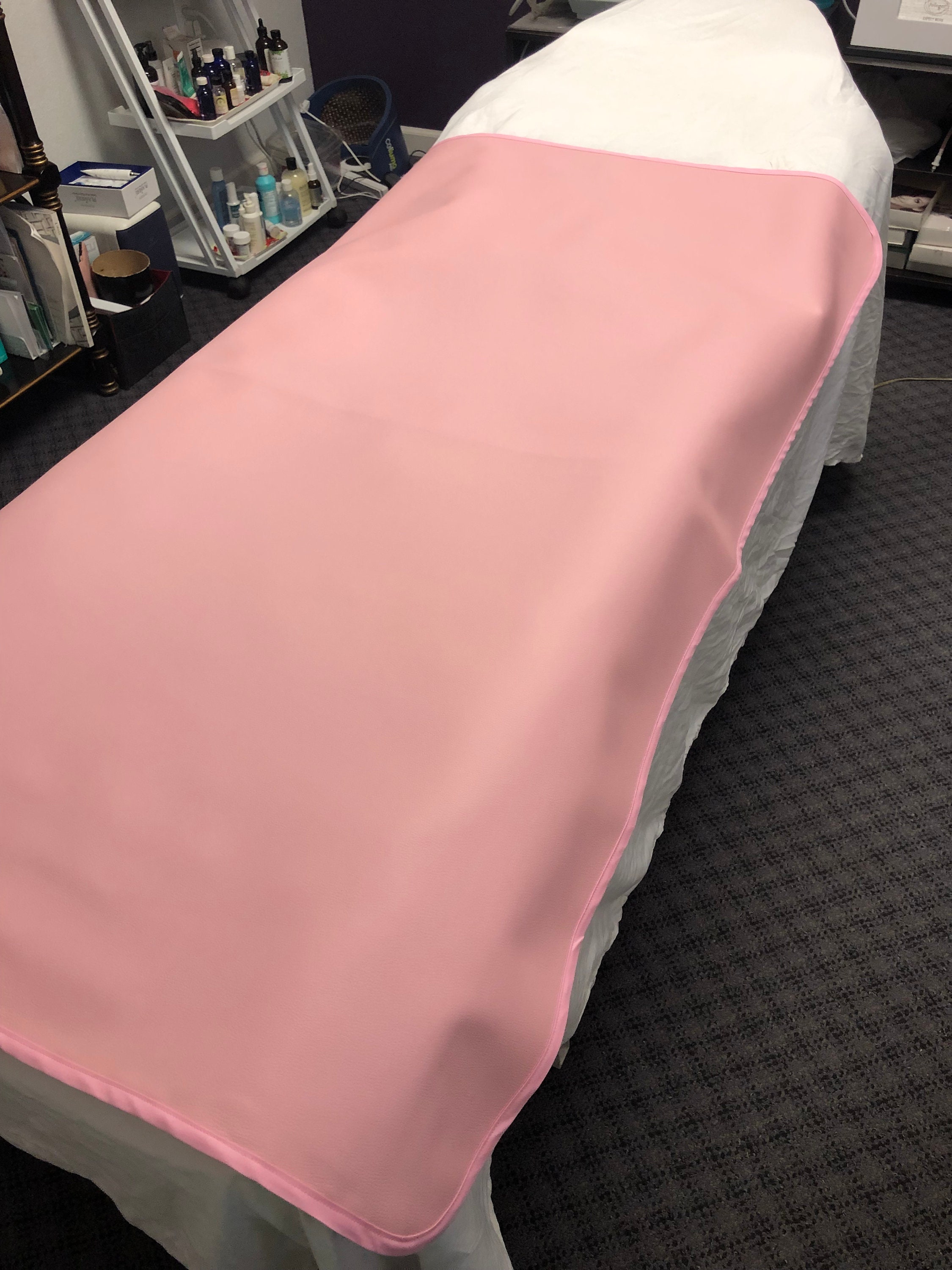 Esthetician Wax Pad, Massage Table Pad, Sugaring Pad, Spa Bed Pad, Pink