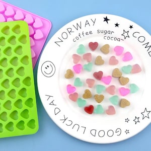 55 Love Heart Silicone Mould Chocolate Mould Candy Gummy Maker Ice Jelly Tray